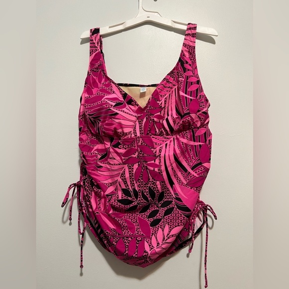 TROPICAL ESCAPE cocao wave Pink Swim Tankini - Picture 11 of 13